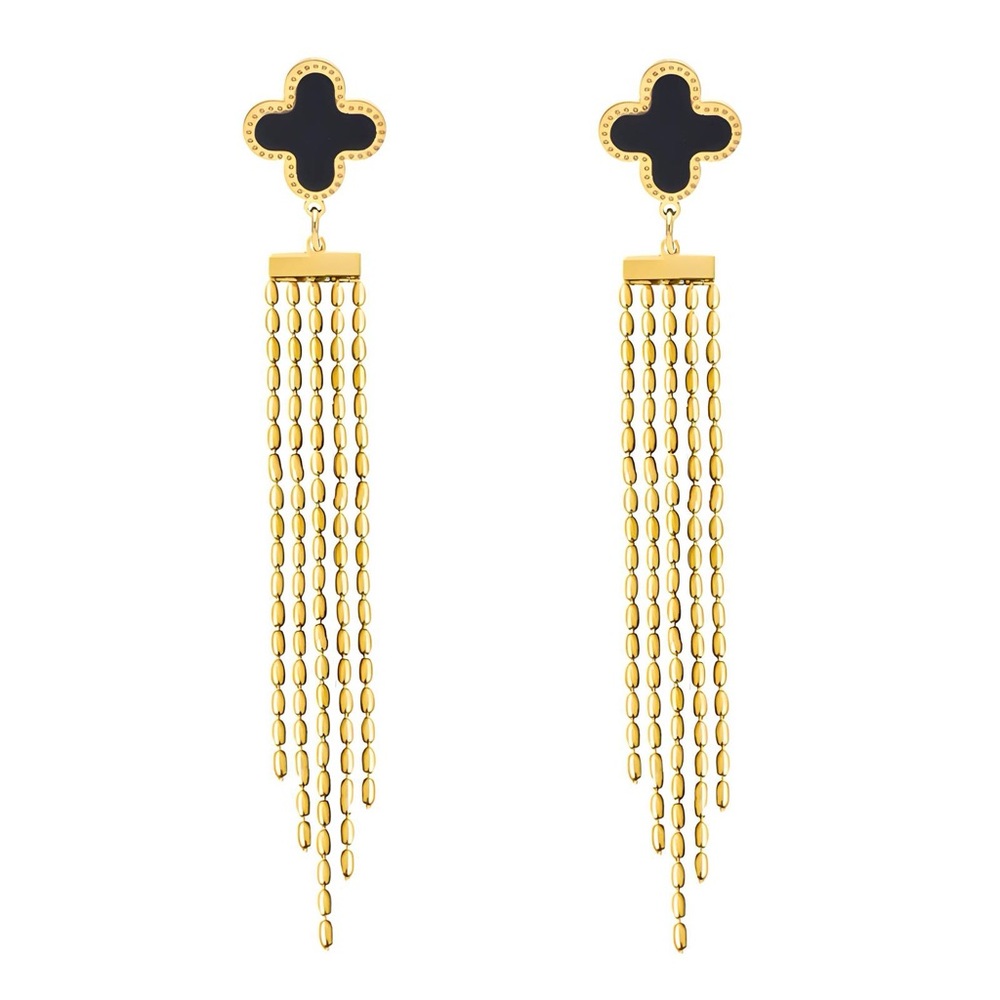 18K GOLD PLATED STAINLESS STEEL EARRINGS, INTENSITY
